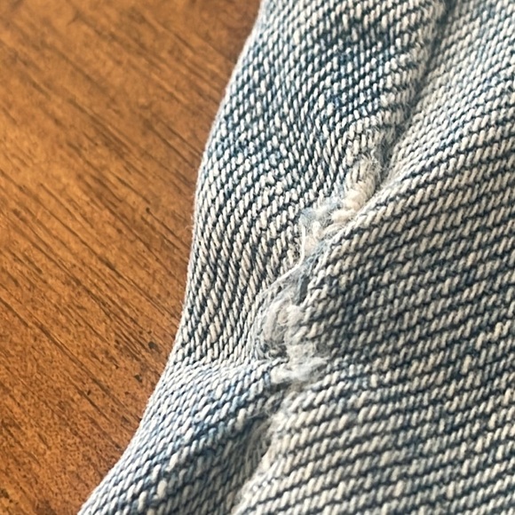Topshop blue jean denim jacket distressed Light Wash size 10 - Picture 15 of 16